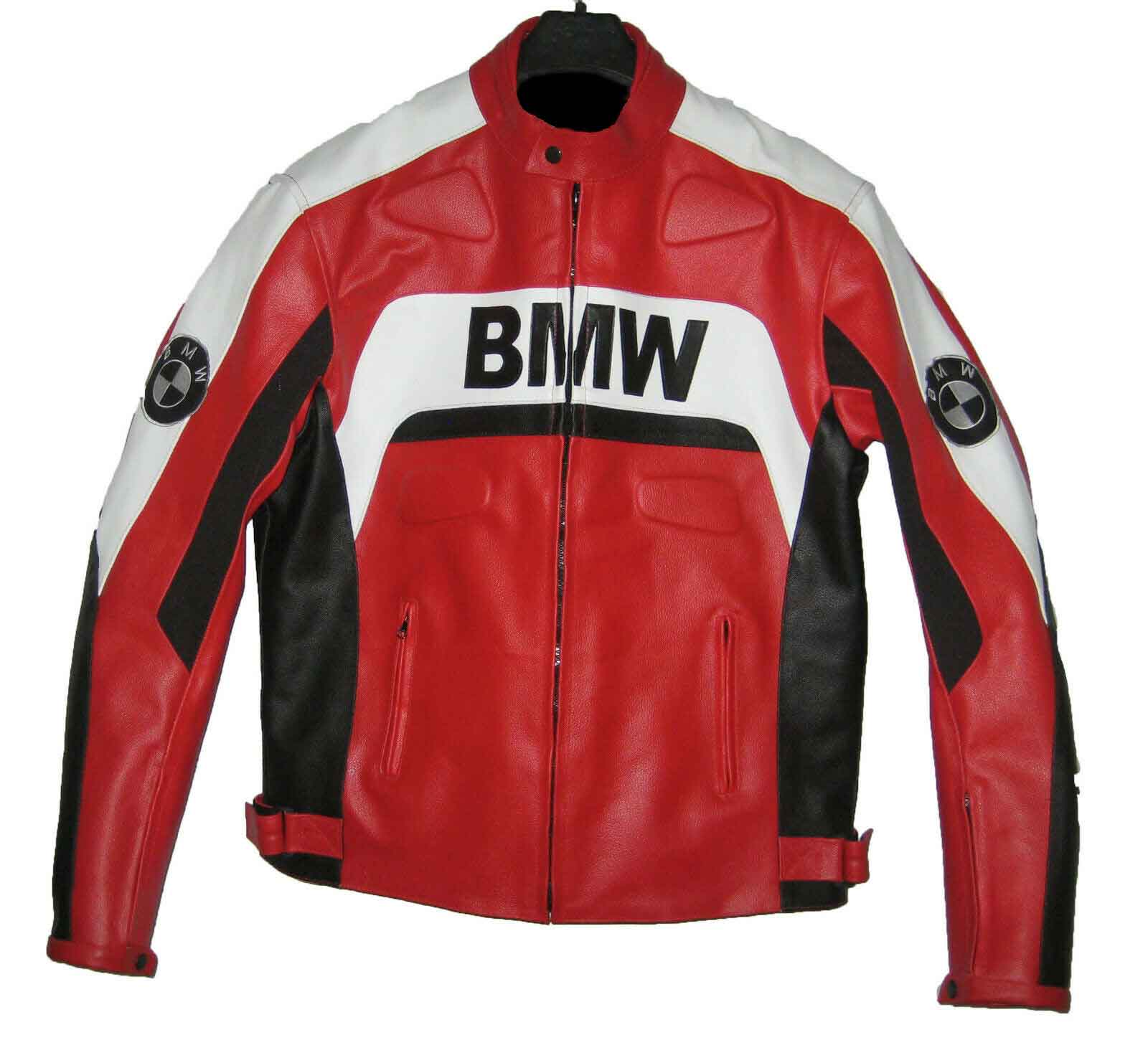 BMW Motorcycle White And Blue Racing Leather Jacket